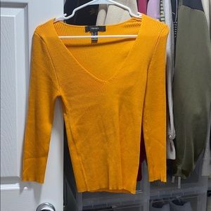 Yellow V Neck Sweater